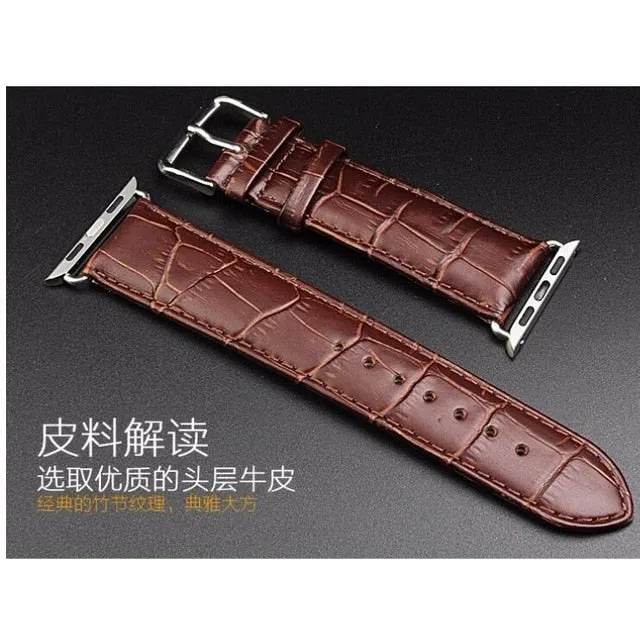 100% Genuine Leather Strap for Apple Watch