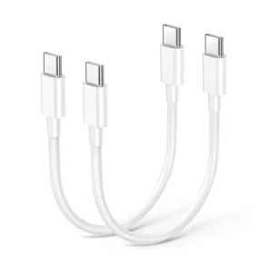 100W USB C to USB C Cable 2-Pack 10ft, Upgraded Fast Charging USB Type C to Type C Cable, USB-C Cord Phone Charger Compatible with iPhone 16/15/Samsung/Android/Phone/Pad/Macbook/Pro/Plus/Max etc.