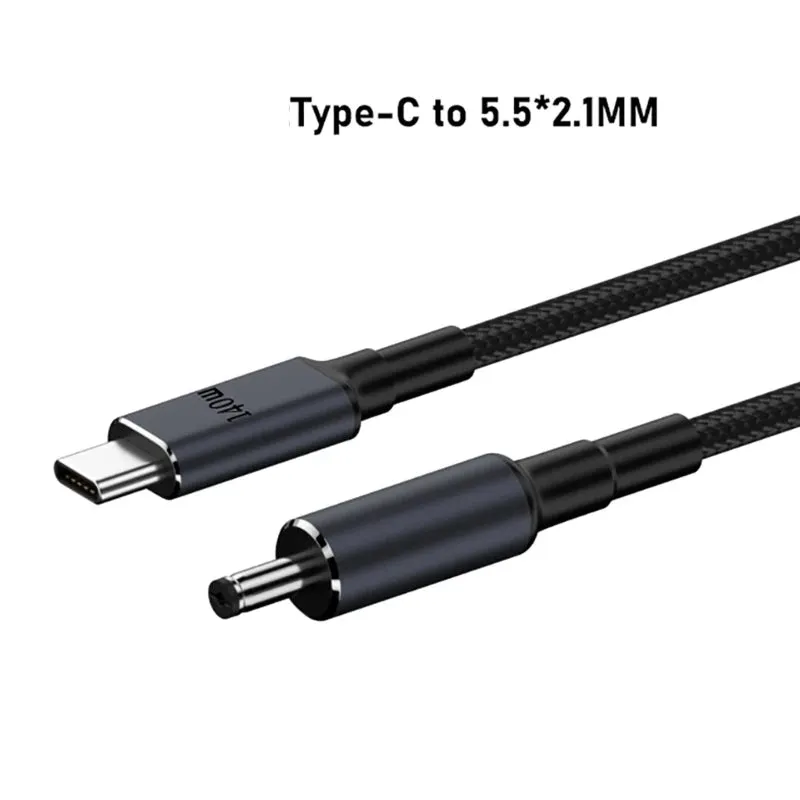 140W USB Type C PD to DC Power Jack: For Dell, HP, Lenovo, Asus, Sony, USB C to Universal Laptop Adapter