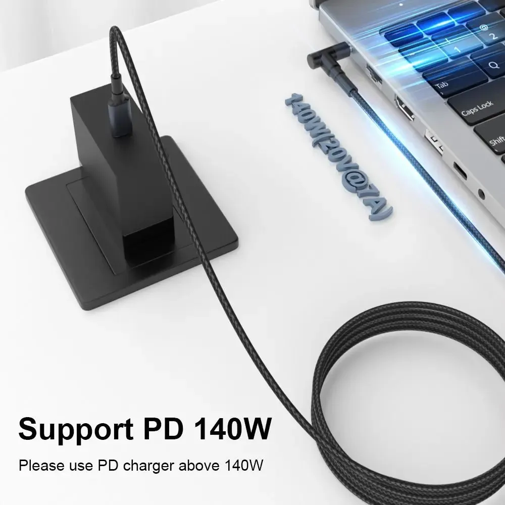 140W USB Type C PD to DC Power Jack: For Dell, HP, Lenovo, Asus, Sony, USB C to Universal Laptop Adapter