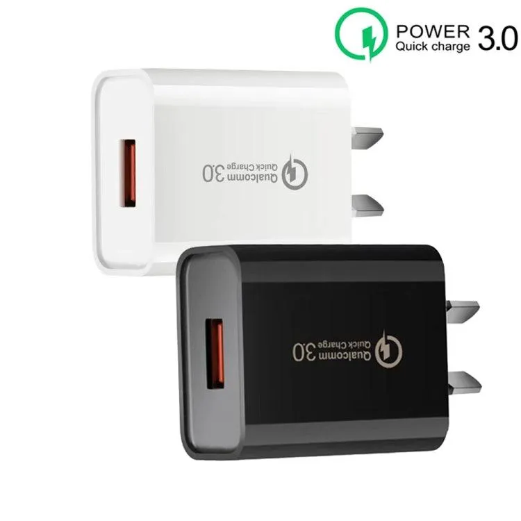 18W QC3.0 USB Fast Charger with 1m Type-C Cable - AU Plug