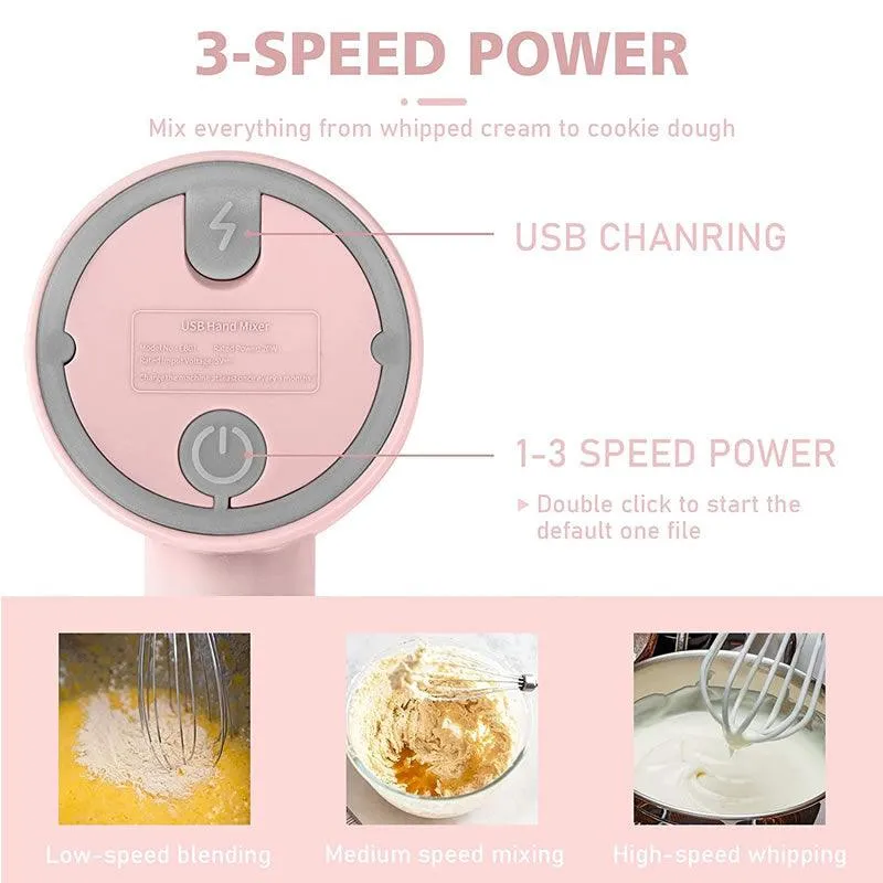 3-in-1 Wireless Portable Electric Food Mixer Hand Blender AO-78163