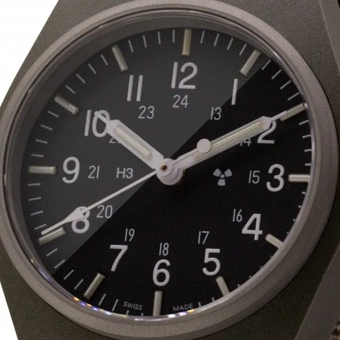 34mm Sage Green General Purpose Quartz (GPQ) Ballistic Nylon Watch