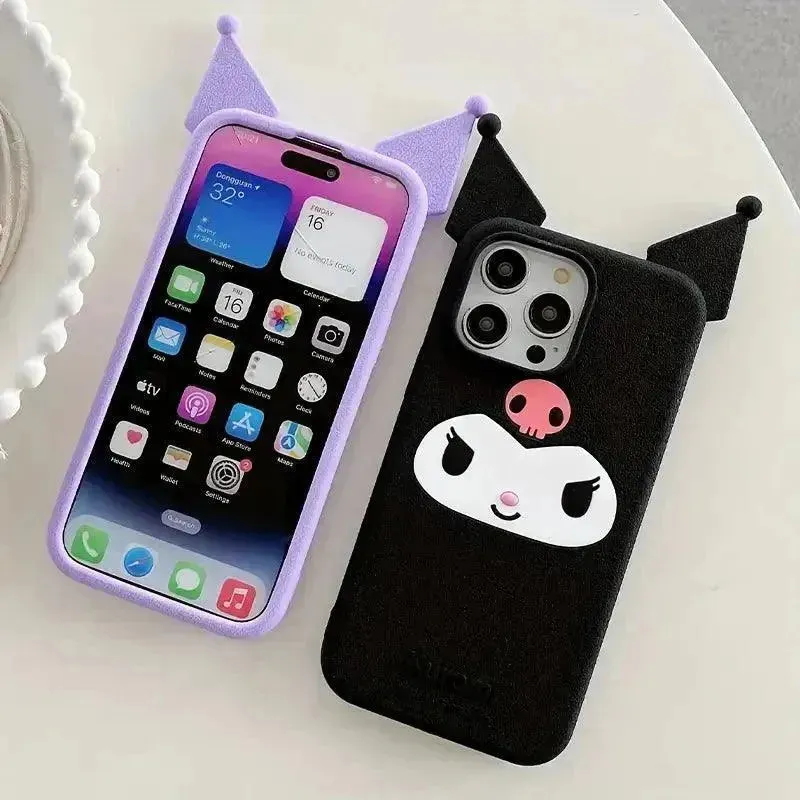 3D Slim Kuromi Phone Case (For iPhones)