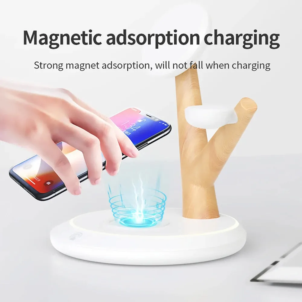 3in1 Magnetic Wireless Charger Stand for iPhone, Apple Watch and Airpods