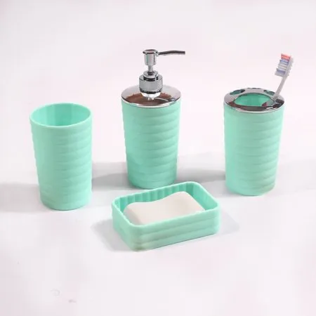 4 Piece Bath Accessory Set, Multiple Colors