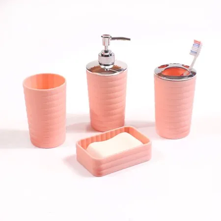 4 Piece Bath Accessory Set, Multiple Colors