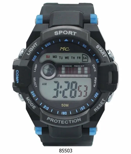 50MM Montres Carlo 5ATM Digital Watch - 8550