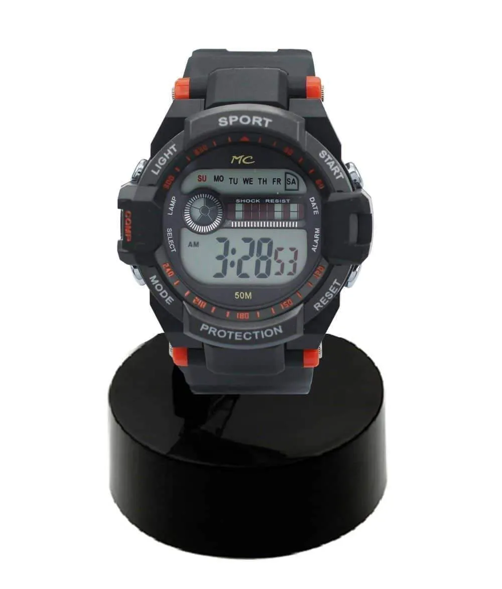 50MM Montres Carlo 5ATM Digital Watch - 8550