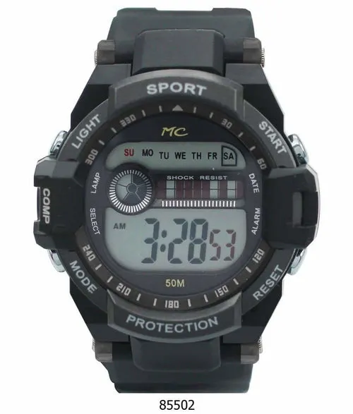 50MM Montres Carlo 5ATM Digital Watch - 8550