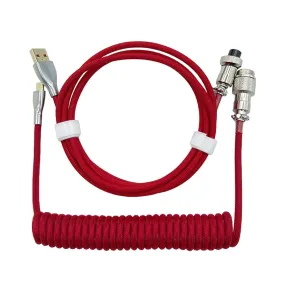 ACGAM Custom Coiled Aviator Cable USB-C Red