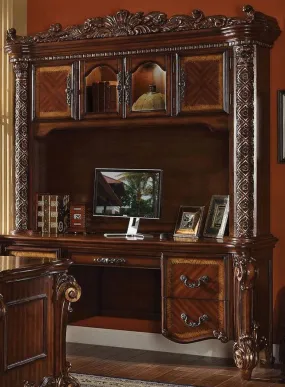 Acme Vendome Bookcase with Intricate Carving Design in Cherry 92128