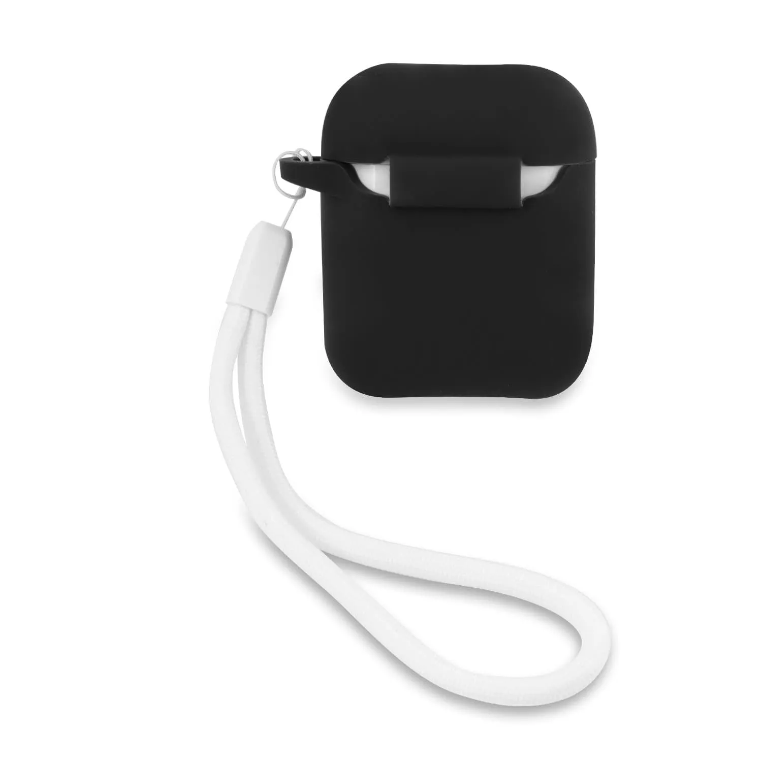 Airpods 1/2 - Silicone Black Vintage Logo - Guess