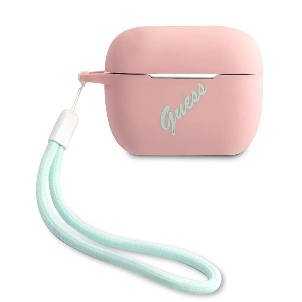 Airpods Pro - Silicone Pink Vintage Logo - Guess