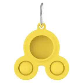 AirTags dual bubble press silicone cover - Yellow