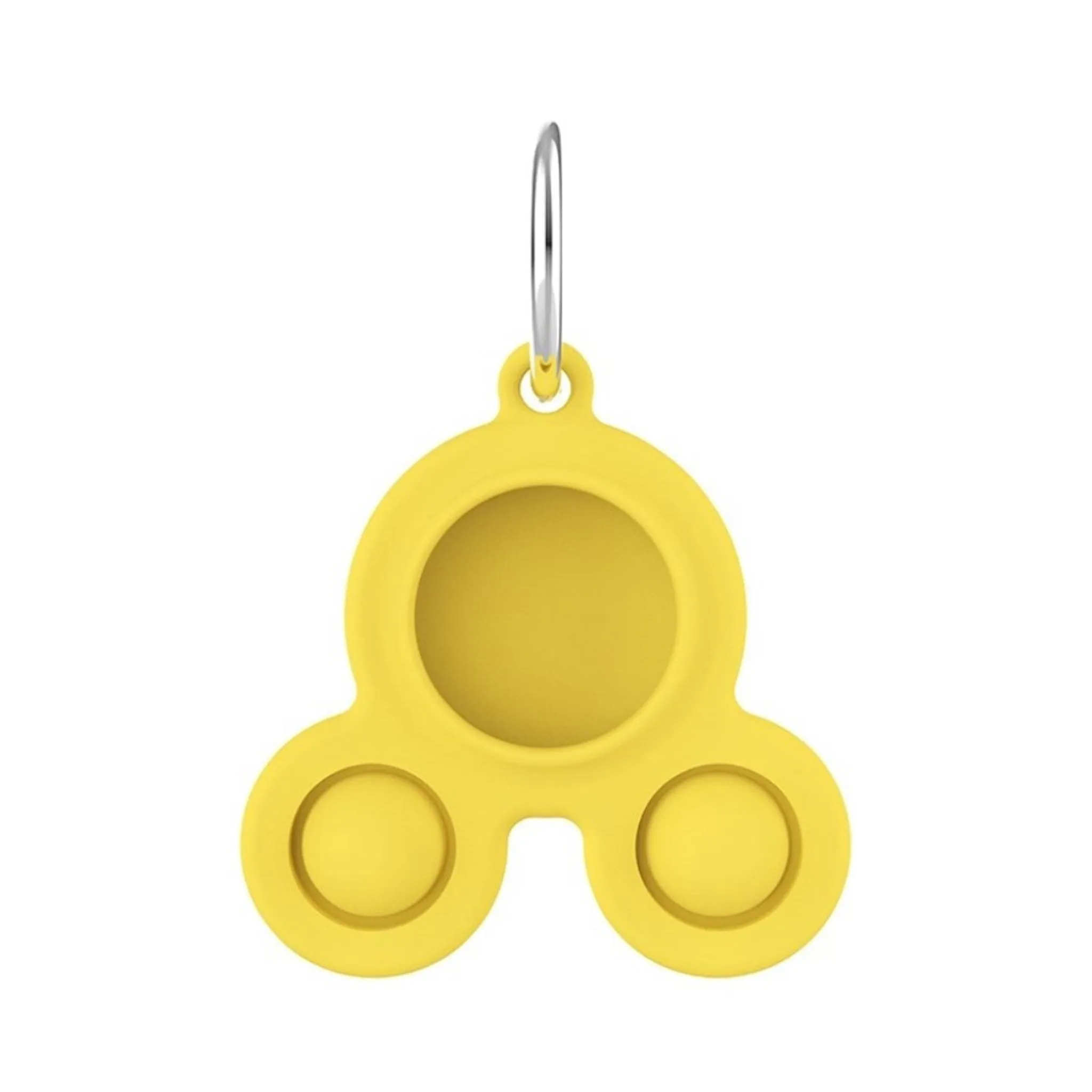 AirTags dual bubble press silicone cover - Yellow