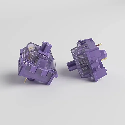 Akko CS Switches, 3 Pin 36gf Tactile Switch Compatible for MX Mechanical Keyboard (45 pcs, Lavender Purple)