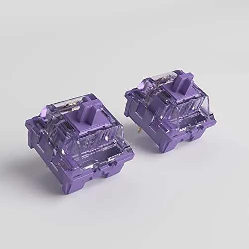 Akko CS Switches, 3 Pin 36gf Tactile Switch Compatible for MX Mechanical Keyboard (45 pcs, Lavender Purple)