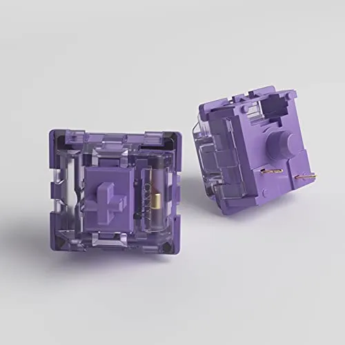 Akko CS Switches, 3 Pin 36gf Tactile Switch Compatible for MX Mechanical Keyboard (45 pcs, Lavender Purple)