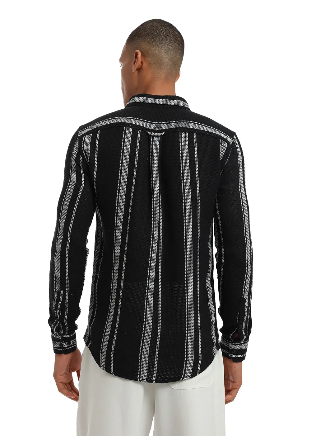 Aspect Black Striped Shirt