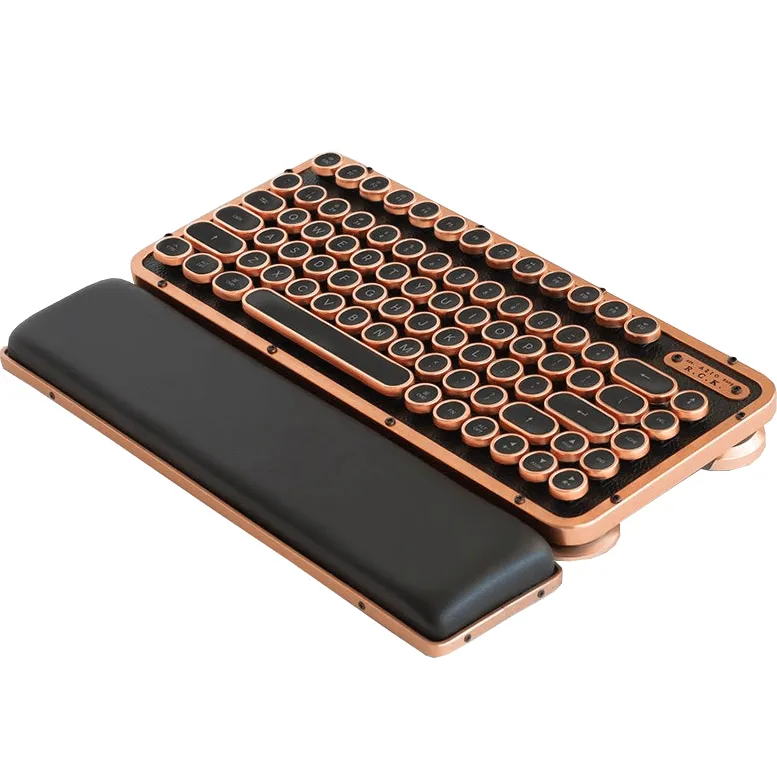 AZIO Retro Artisan Classic Keyboard Compact TKL Wireless Bluetooth Mechanical Keys Backlit