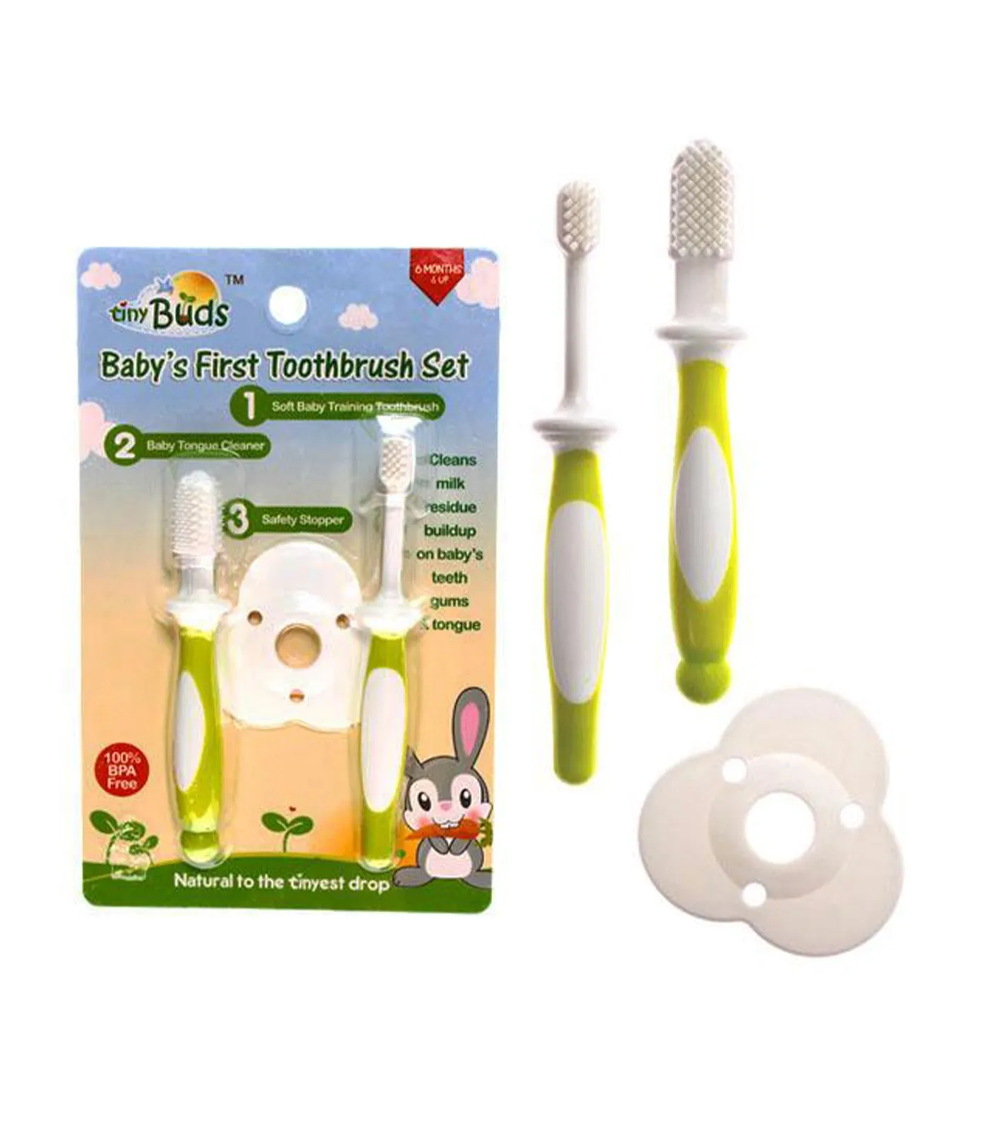 Baby Toothbrush and Tongue Cleaner Set