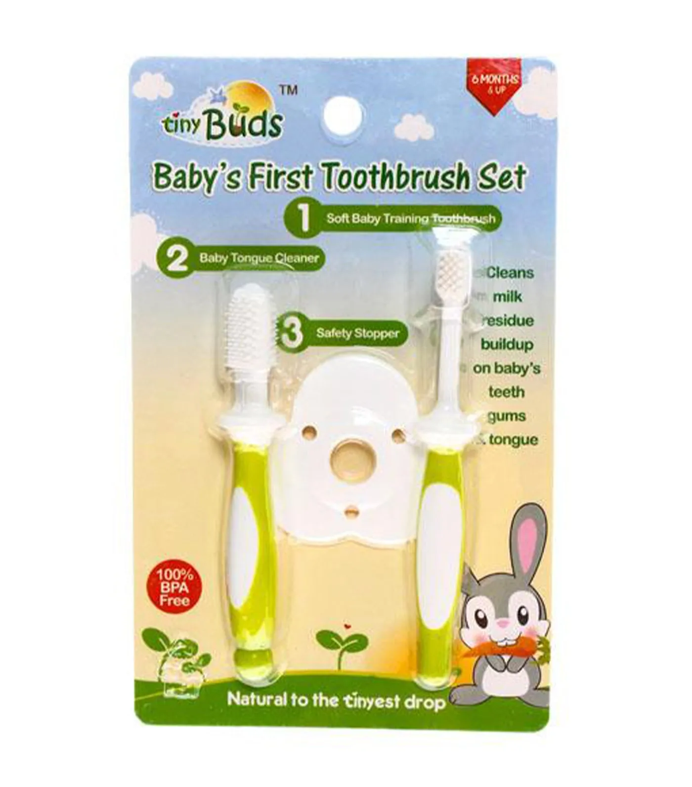 Baby Toothbrush and Tongue Cleaner Set