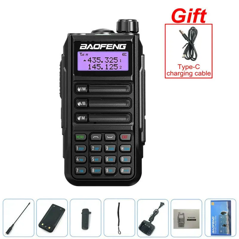 BaoFeng UV16 Walkie-Talkie Tri Band Professional Hunting Ham Waterproof Long Range Type-C Charger VHF UHF Two Way Portable Radio