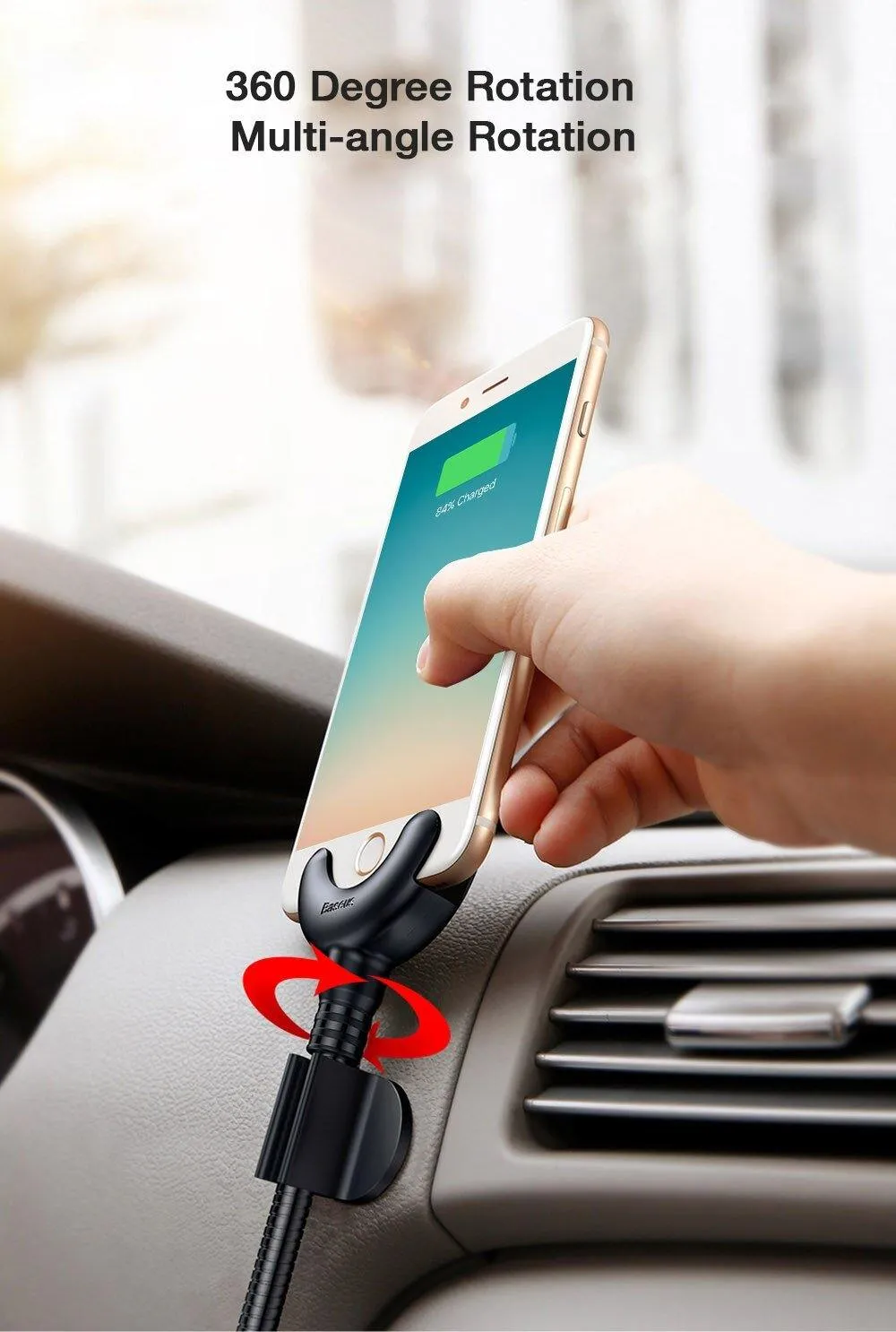 Baseus O Type Charging(Lightning) Car Holder for iPhone