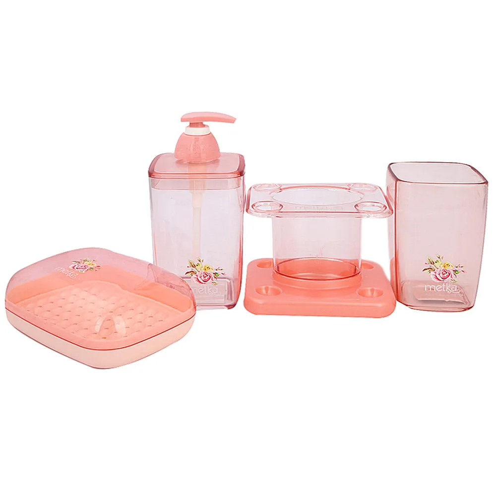 Bathroom Toiletries Set 4 Pcs 6206 - Pink