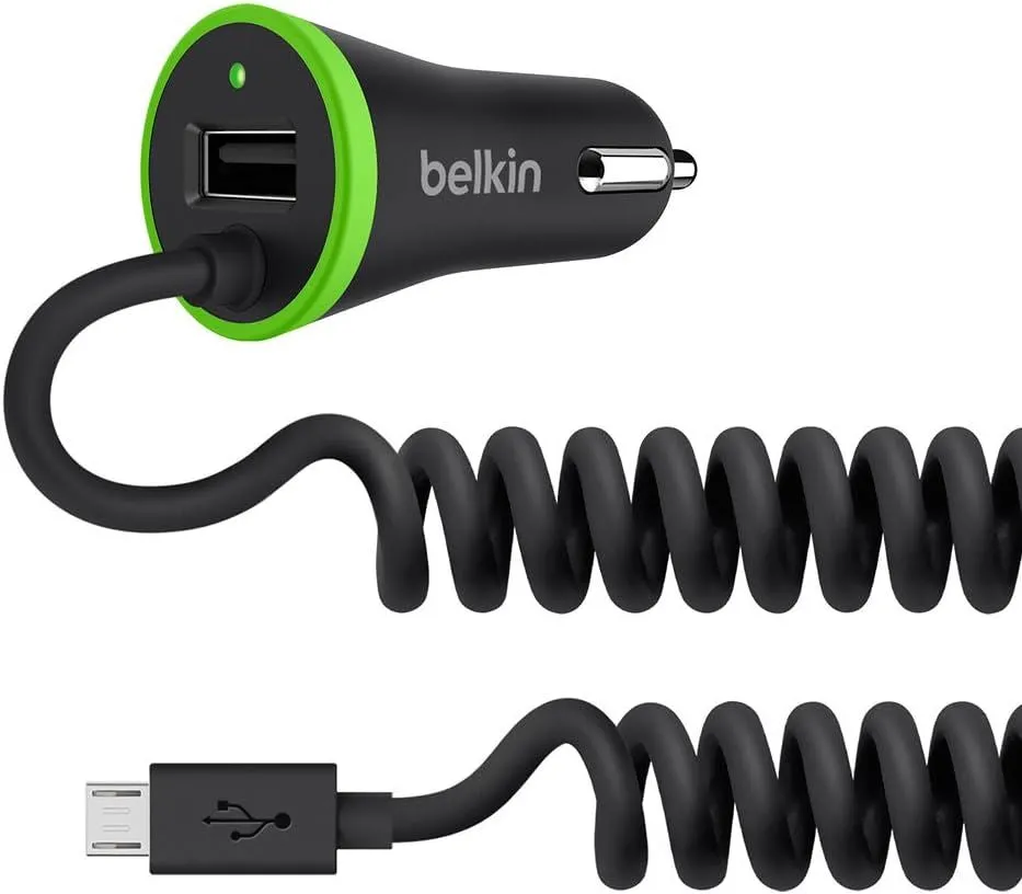 Belkin Boost Up 17W Car Charger USB A Port with Micro USB Cable - F8M890bt04-BLK