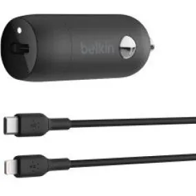 Belkin BoostUp Charge 30W USB-C Car Charger with Lightning Cable