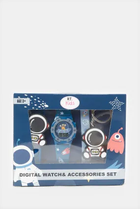 Boys Assorted Character Printed Digital Watch Set