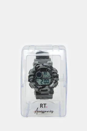 Boys Grey Multi Functional Digital Watch