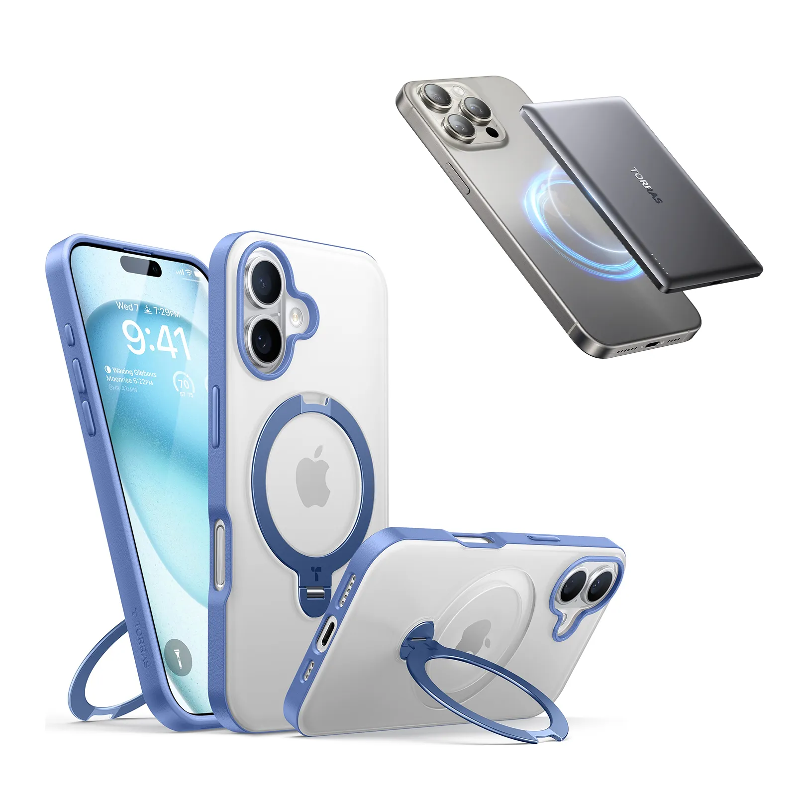 [Bundle]360° Spin   Power Bank  for iPhone 16 Pro Max