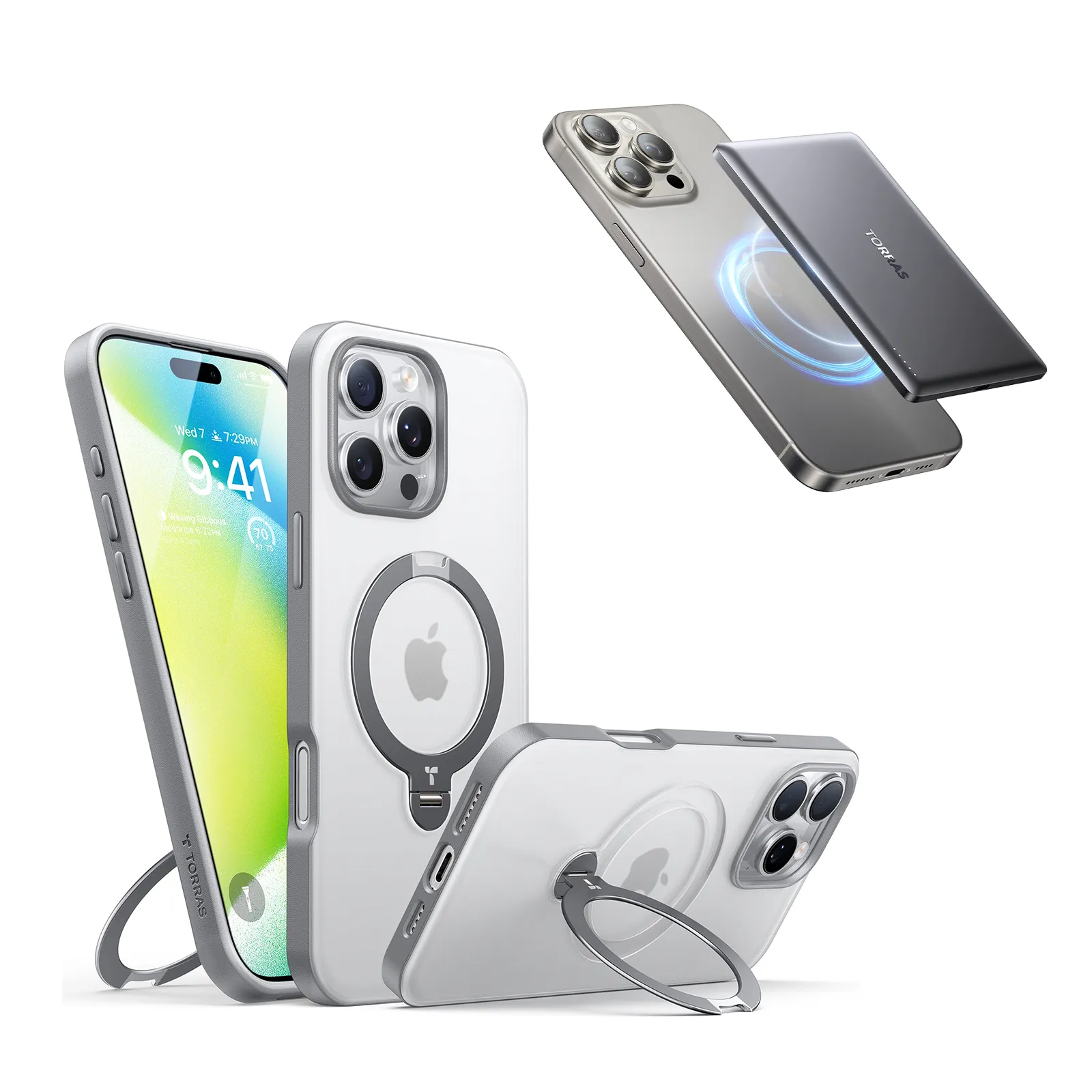 [Bundle]360° Spin   Power Bank  for iPhone 16 Pro Max