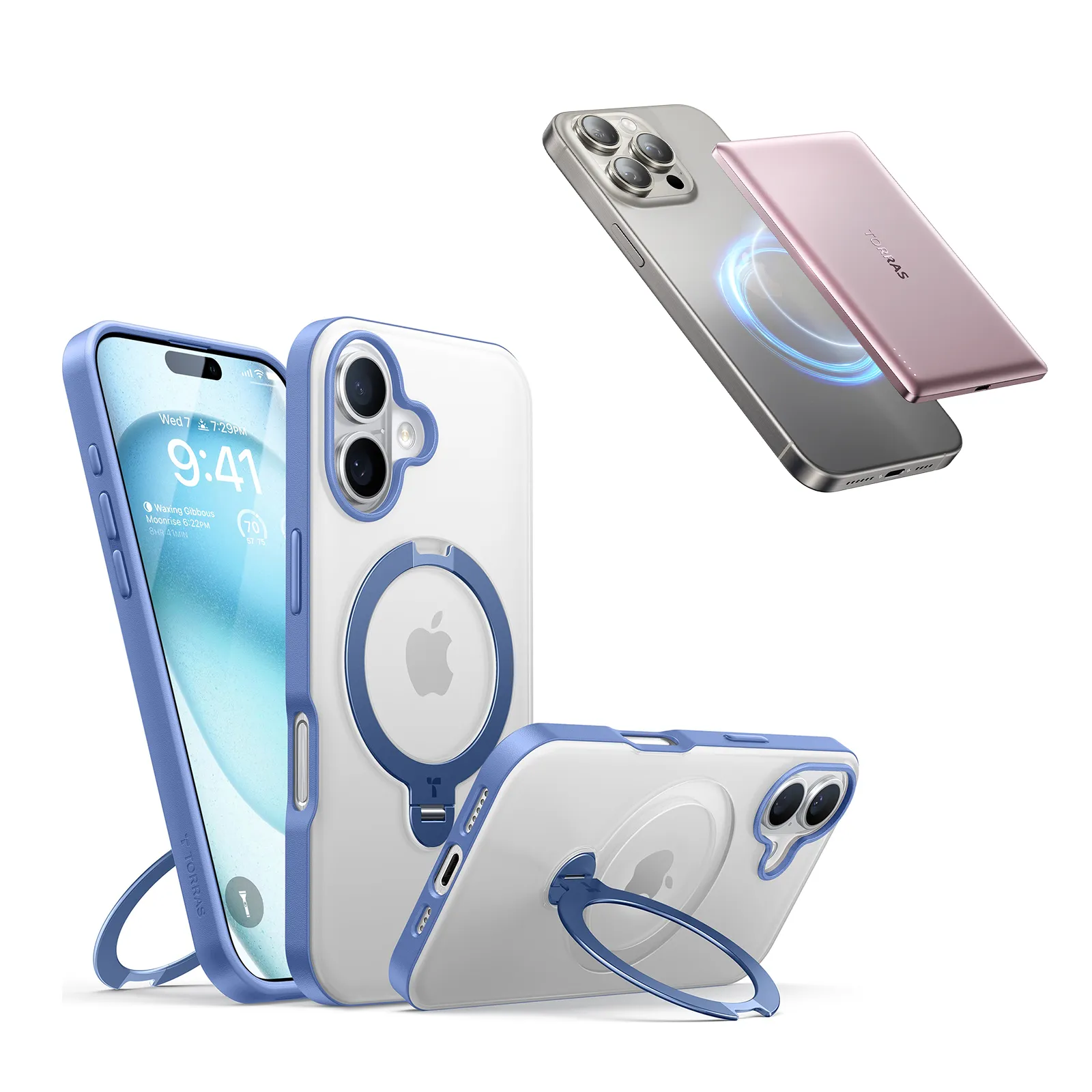 [Bundle]360° Spin   Power Bank  for iPhone 16 Pro Max