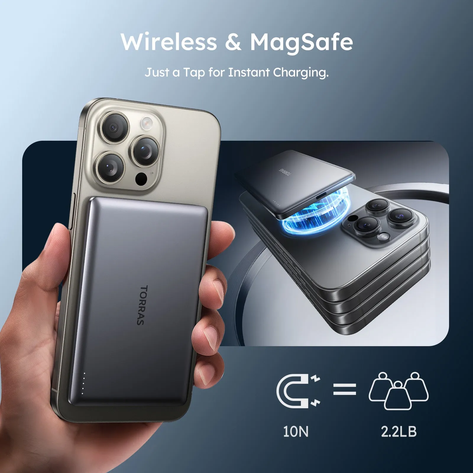 [Bundle]360° Spin   Power Bank  for iPhone 16 Pro Max