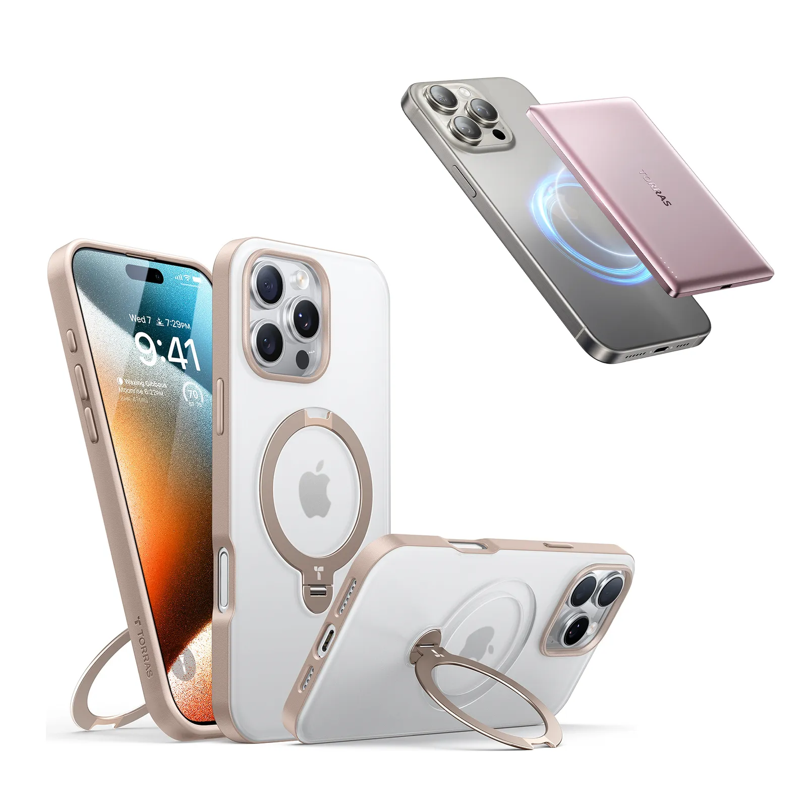 [Bundle]360° Spin   Power Bank  for iPhone 16 Pro Max