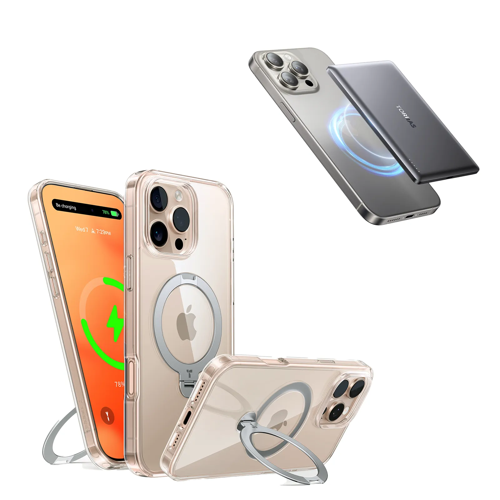 [Bundle]360° Spin   Power Bank  for iPhone 16 Pro Max