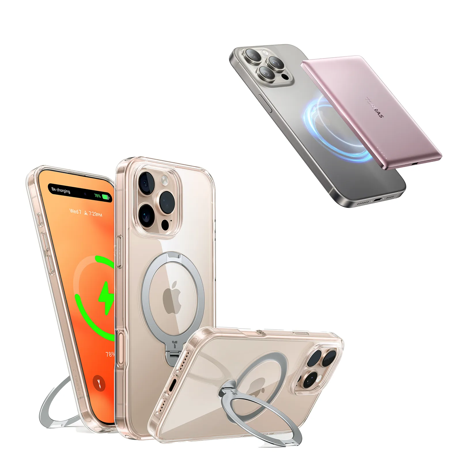 [Bundle]360° Spin   Power Bank  for iPhone 16 Pro Max