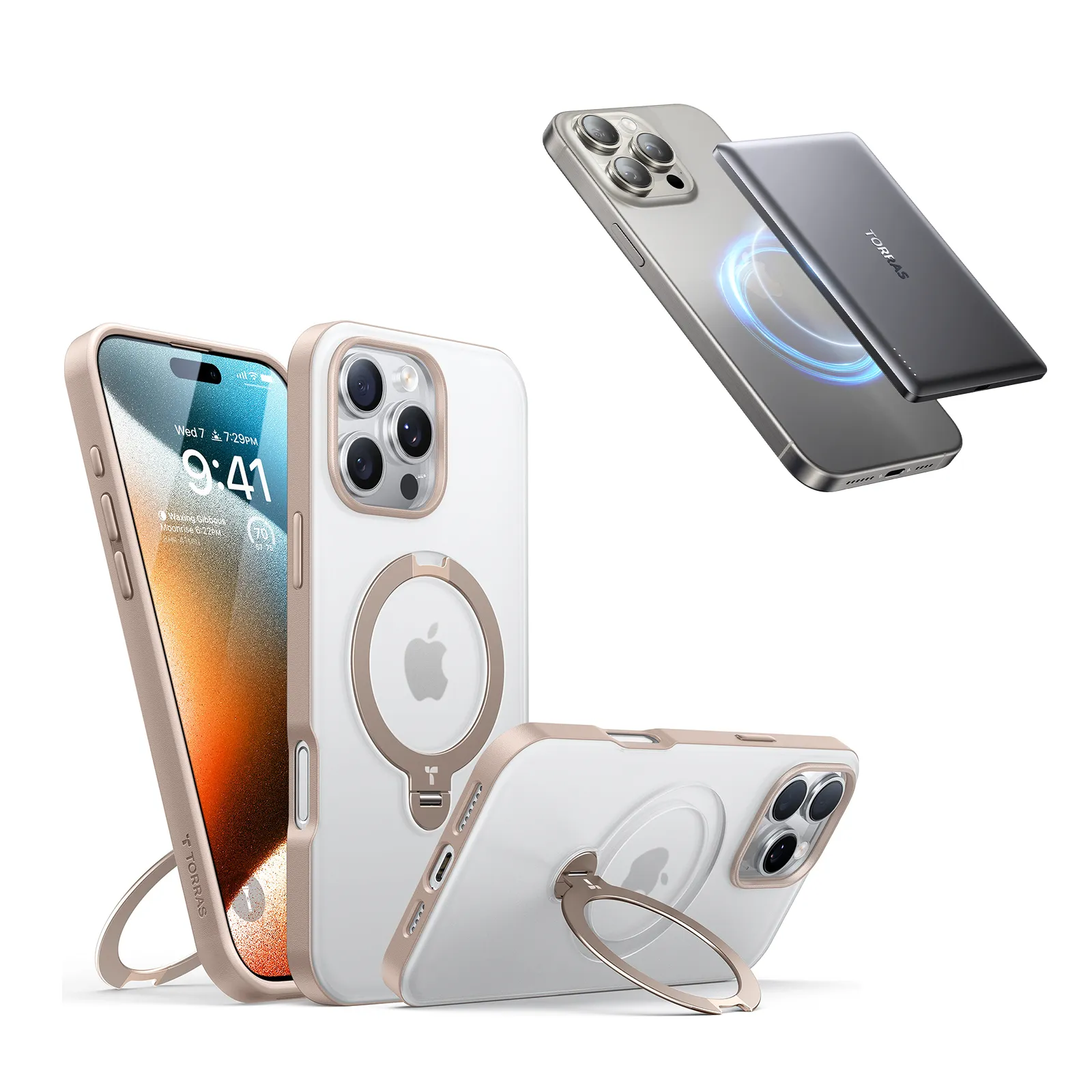 [Bundle]360° Spin   Power Bank  for iPhone 16 Pro Max