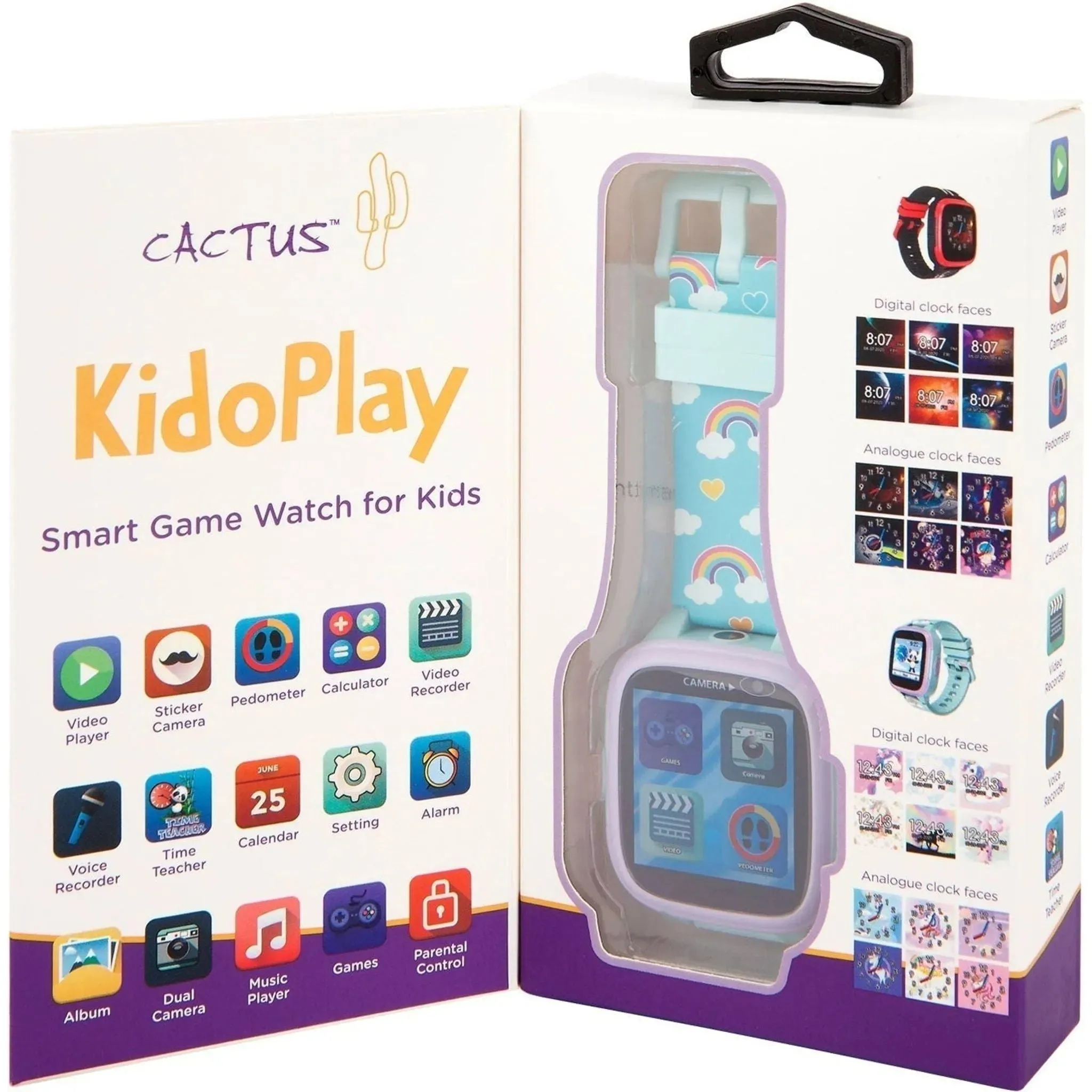 Cactus - KidoPlay - Kids Interactive Game Watch - Aqua / Purple