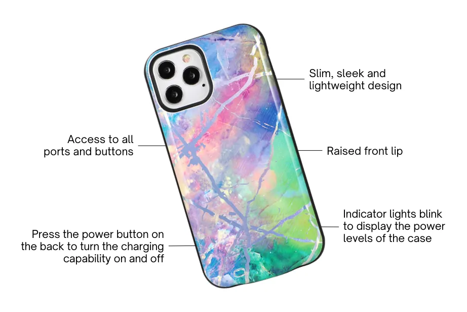 Candy Holo Marble Battery Case