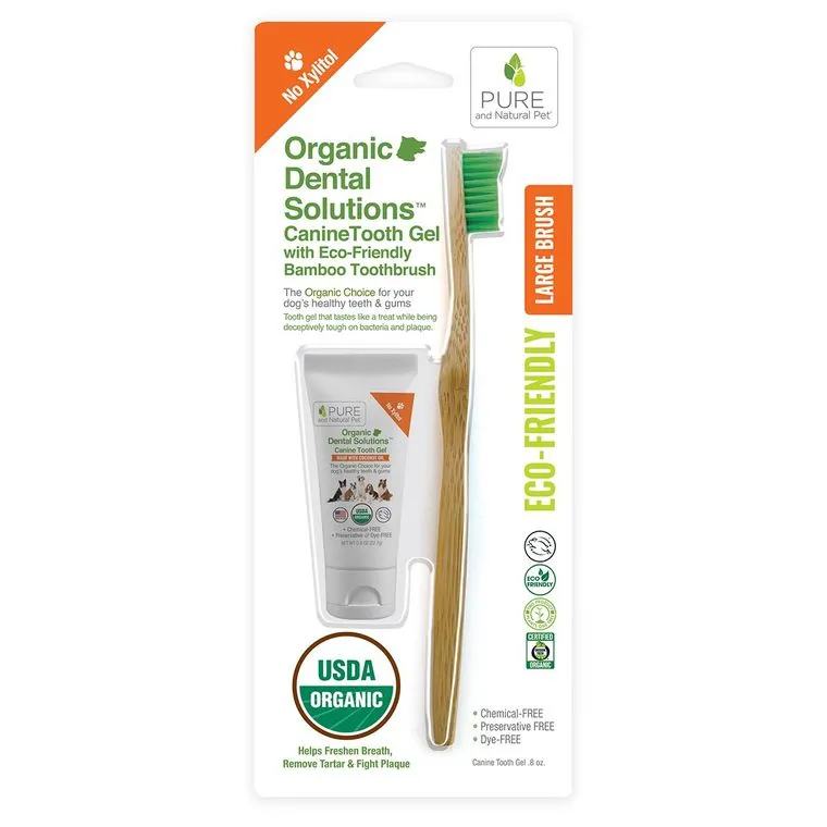 Canine Tooth Gel with Eco-Friendly Bamboo Toothbrush