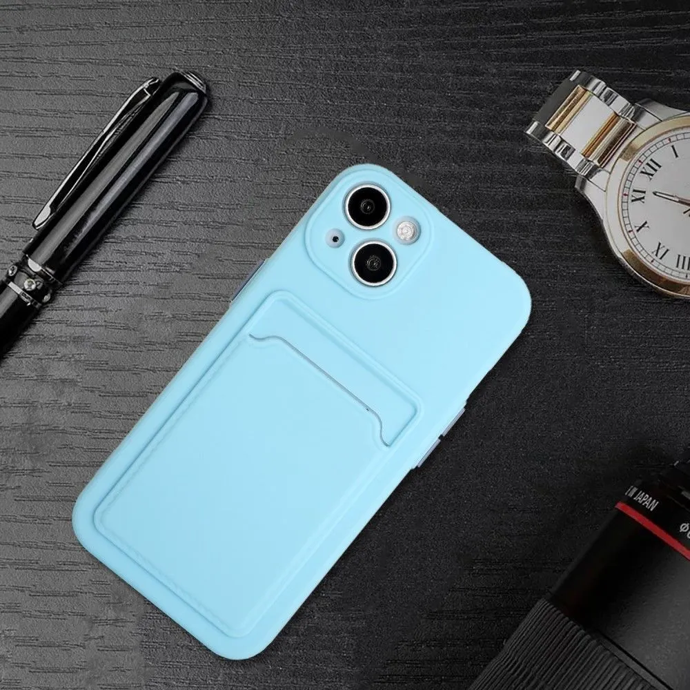 Card holder cover for iPhone 13 - Baby Blue