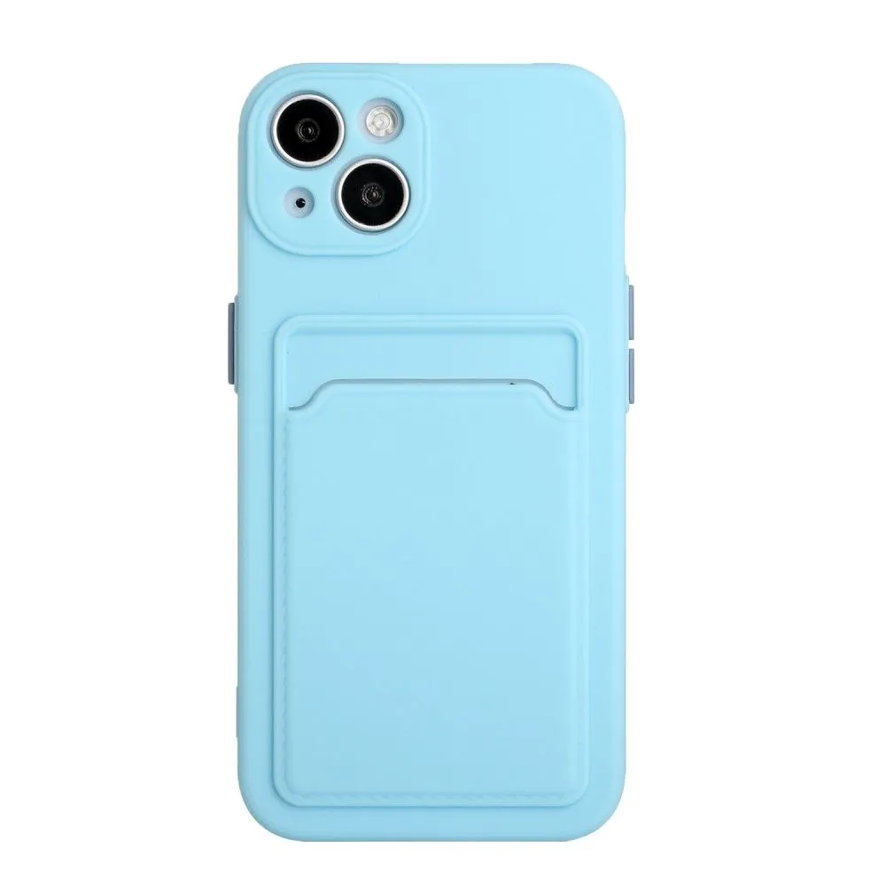 Card holder cover for iPhone 13 - Baby Blue