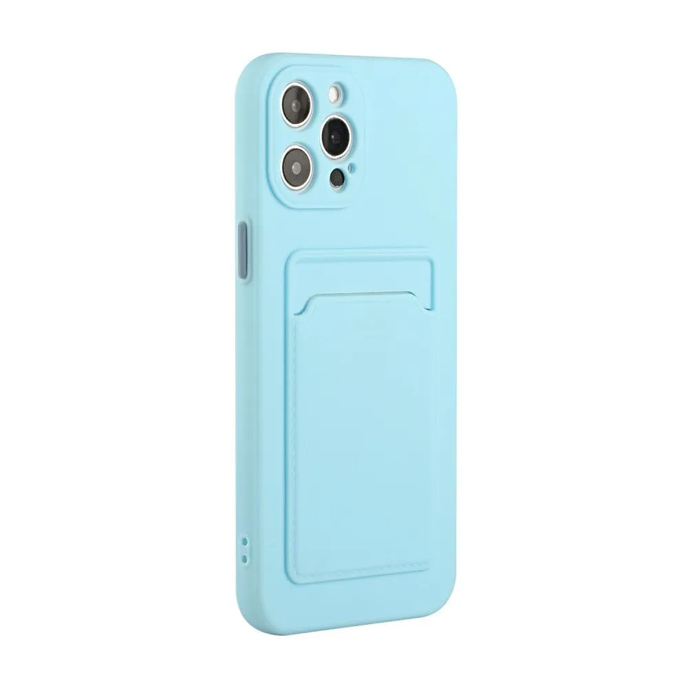 Card holder cover for iPhone 13 Pro Max - Baby Blue