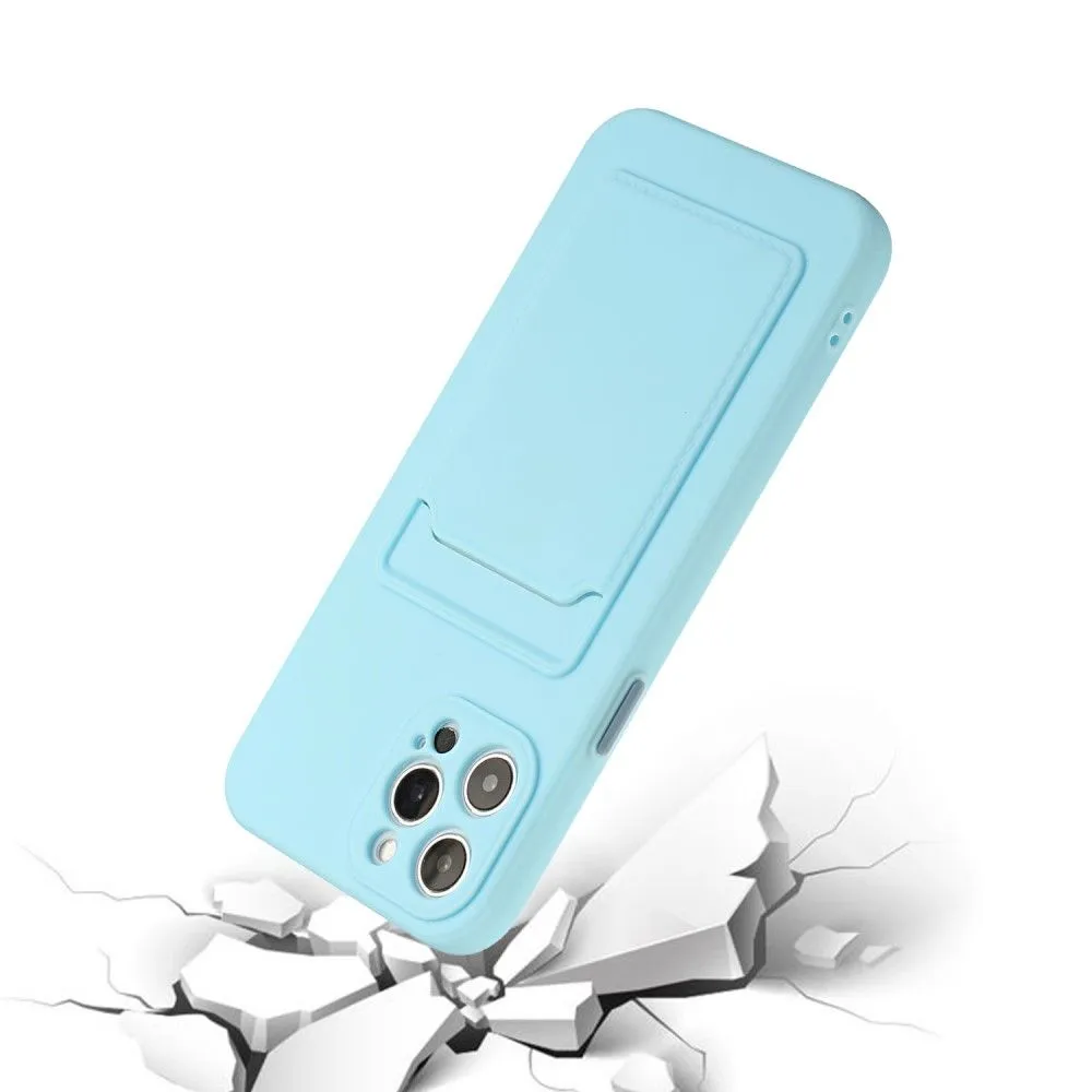 Card holder cover for iPhone 13 Pro Max - Baby Blue