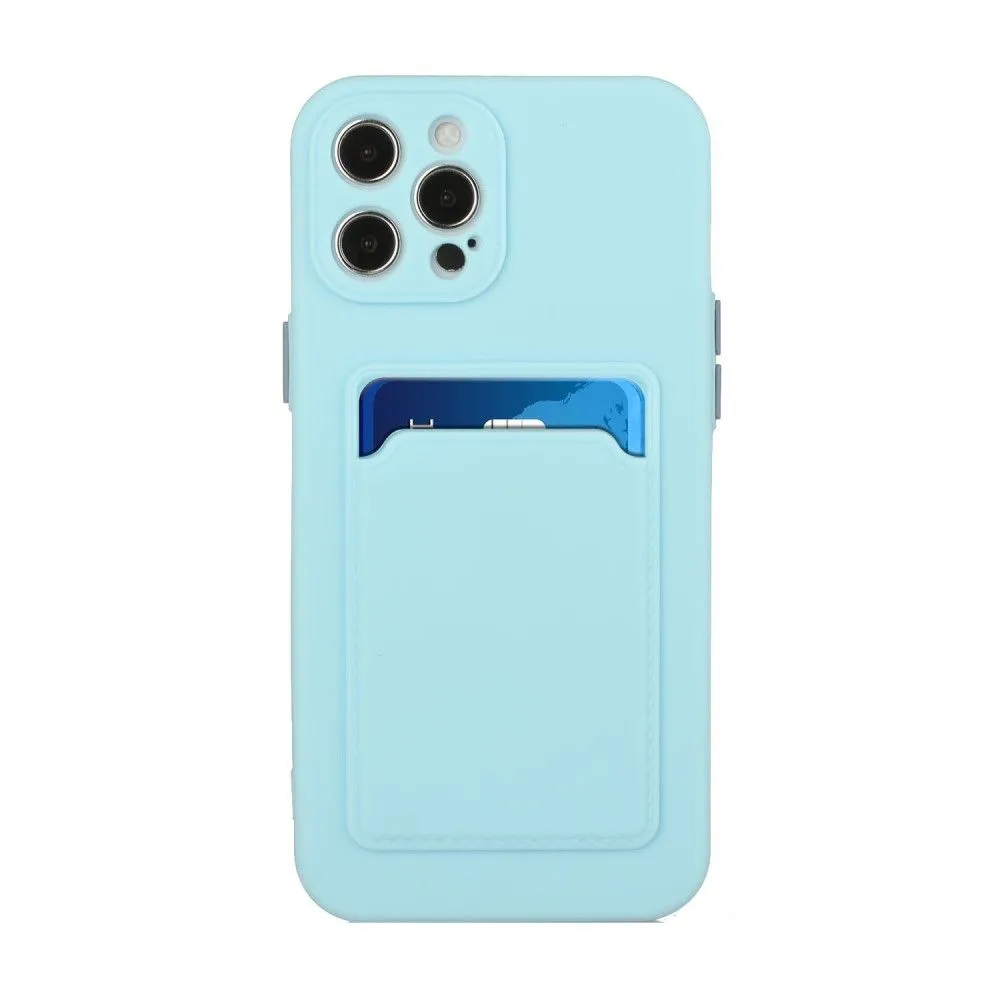 Card holder cover for iPhone 13 Pro Max - Baby Blue